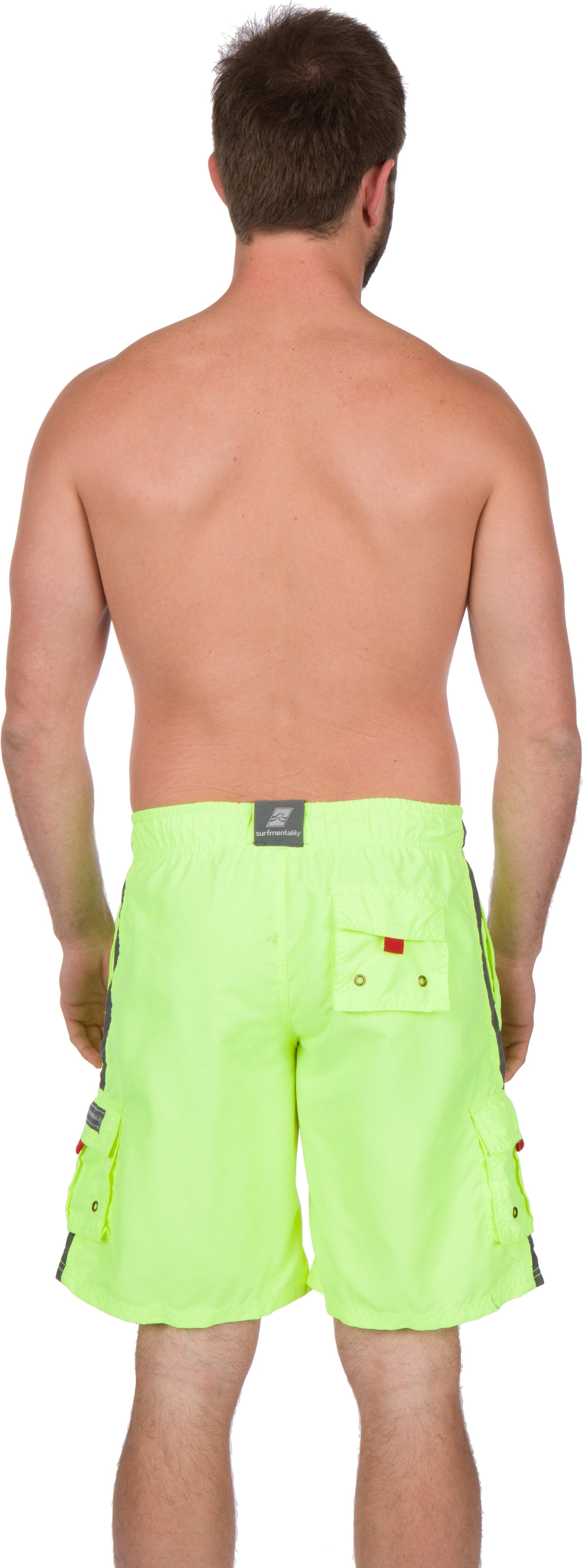 Bañador de hombre con rayas contrastantes en color liso para surfear y patinar de Sakkas