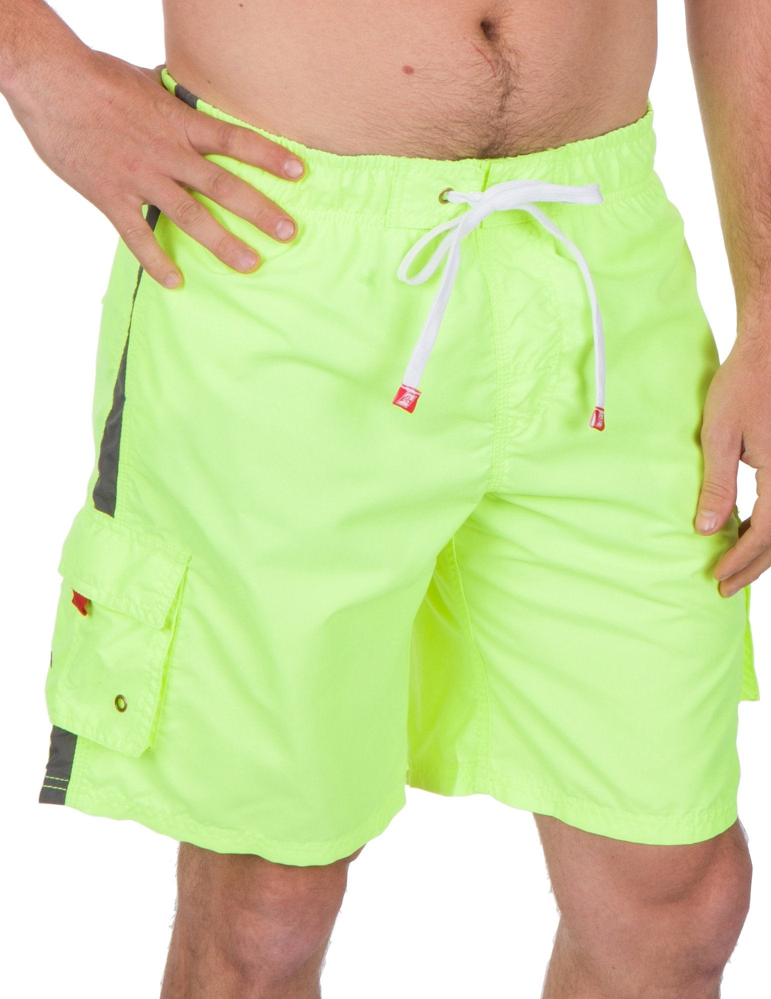 Bañador de hombre con rayas contrastantes en color liso para surfear y patinar de Sakkas