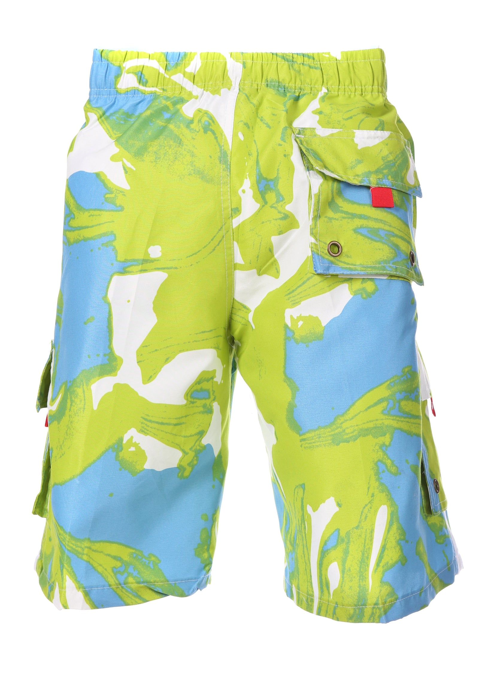 Bañador Sakkas para hombre con diseño de ondas multicolor y tabla de surf para skate