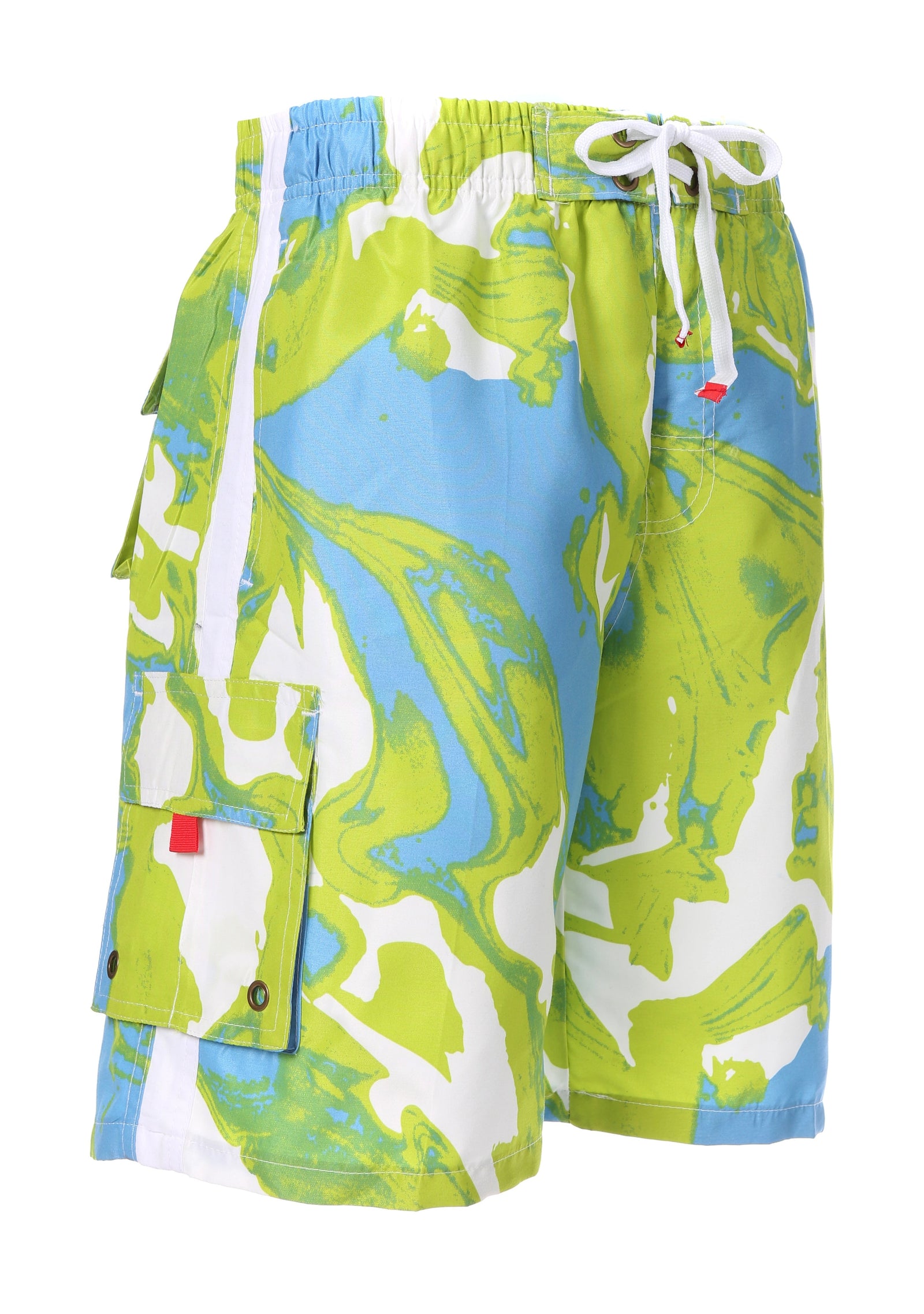Bañador Sakkas para hombre con diseño de ondas multicolor y tabla de surf para skate