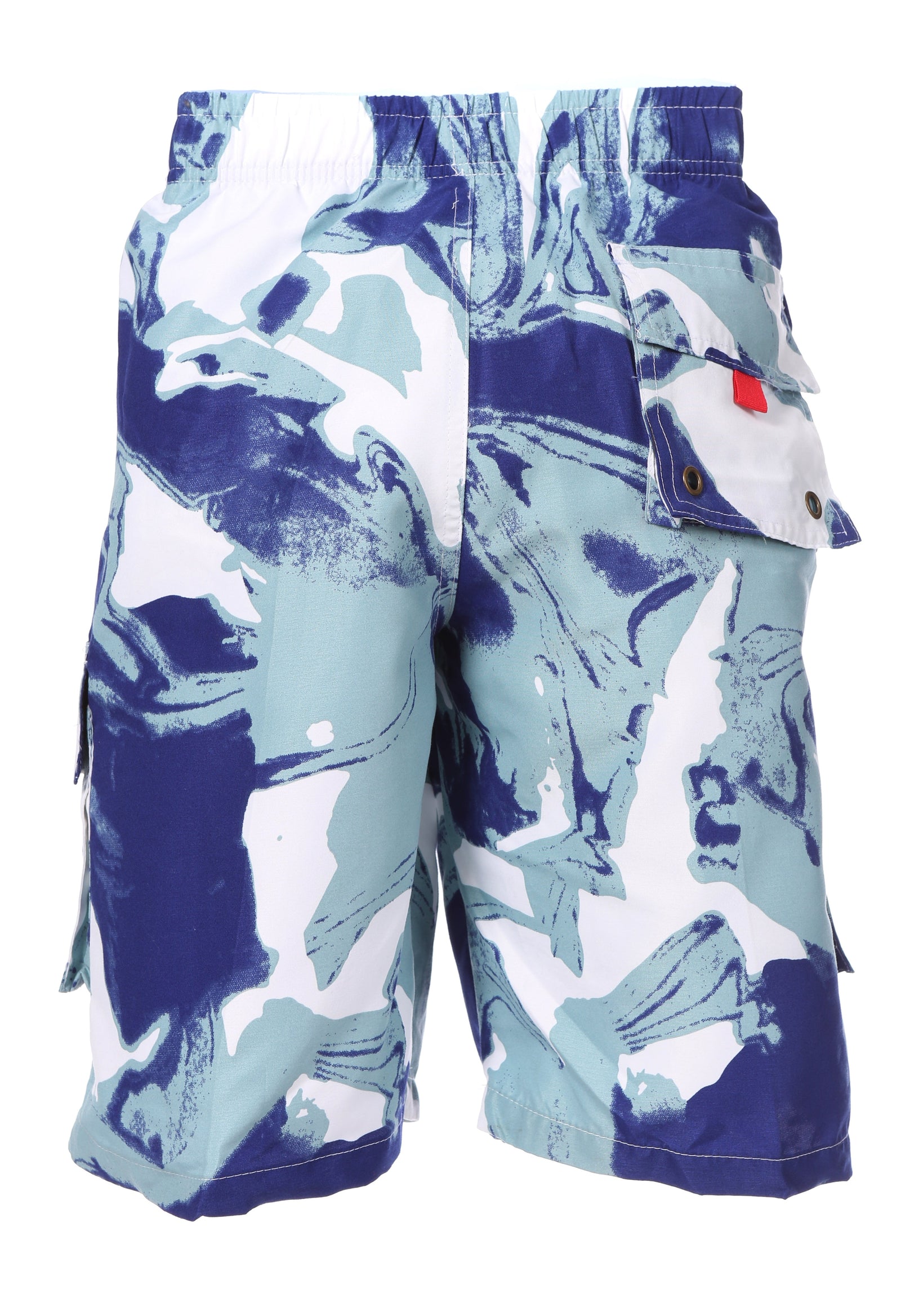 Bañador Sakkas para hombre con diseño de ondas multicolor y tabla de surf para skate