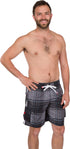 Bañador/pantalones cortos Sakkas Axel Plaid con cintura elástica que no se mojan