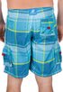 Bañador/pantalones cortos Sakkas Axel Plaid con cintura elástica que no se mojan