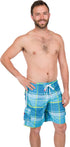 Bañador/pantalones cortos Sakkas Axel Plaid con cintura elástica que no se mojan