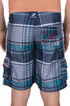 Bañador/pantalones cortos Sakkas Axel Plaid con cintura elástica que no se mojan