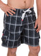 Sakkas Jaxon Plaid Stretch Waistband No Wet Swim Trunk/ Boardshorts
