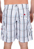 Sakkas Jaxon Plaid Stretch Waistband No Wet Swim Trunk/ Boardshorts