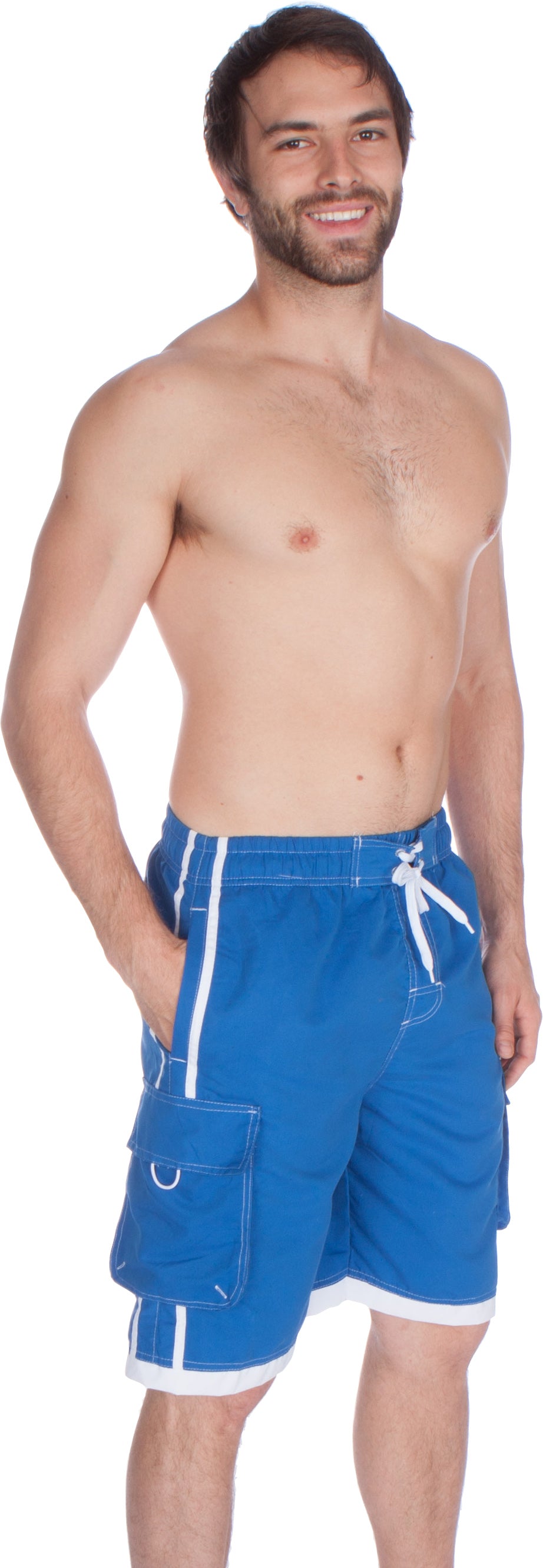 Bañador Sakkas para hombre con rayas en contraste, estilo skate y surf