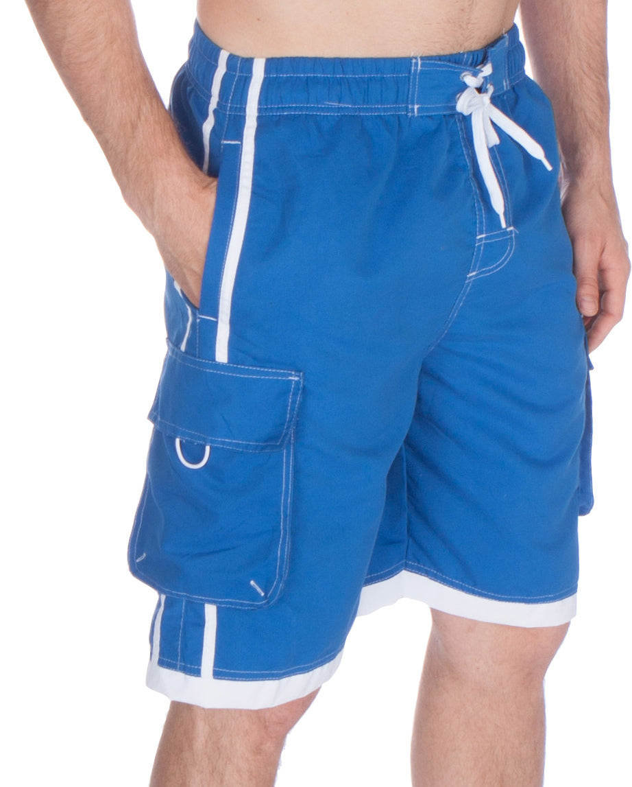 Bañador Sakkas para hombre con rayas en contraste, estilo skate y surf