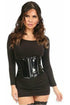 Top Drawer Black Patent Steel Boned Mini Cincher