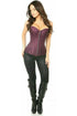 Top Drawer Plum Brocade Steel Boned Corset