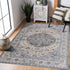 Alfombra lavable Hiti color crema azul - Liquidación