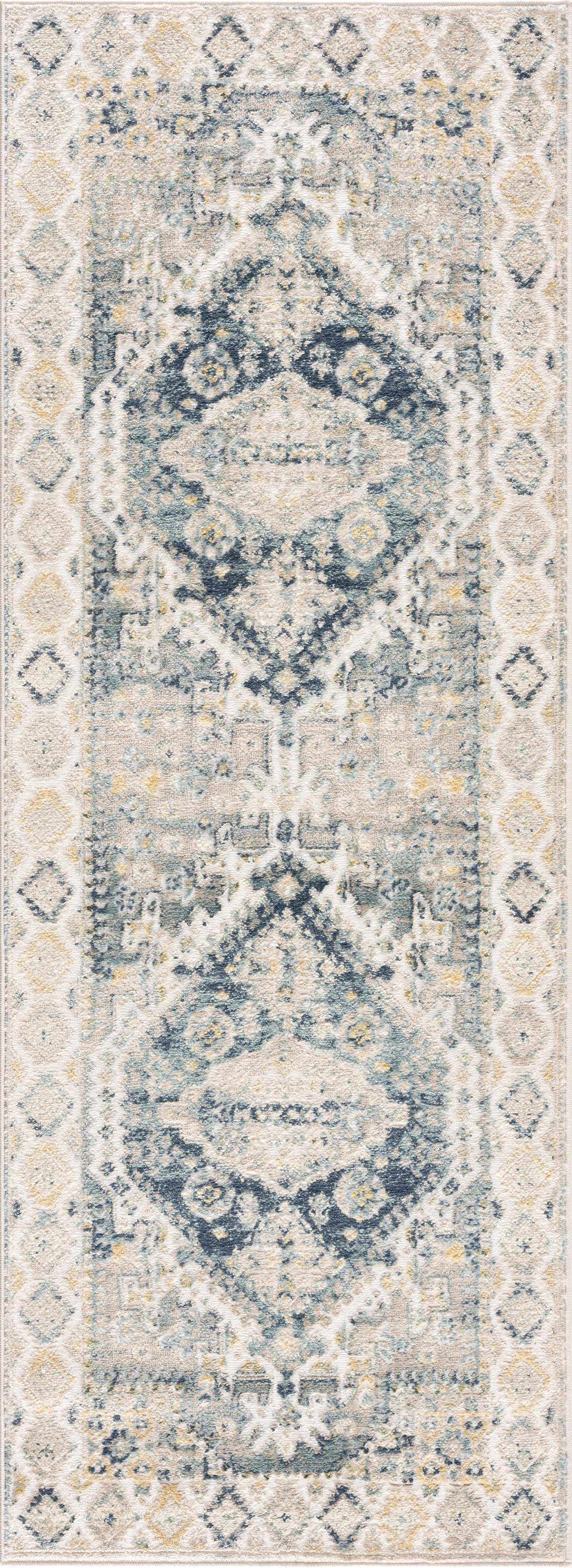 Alfombra con medallón azul de Brend