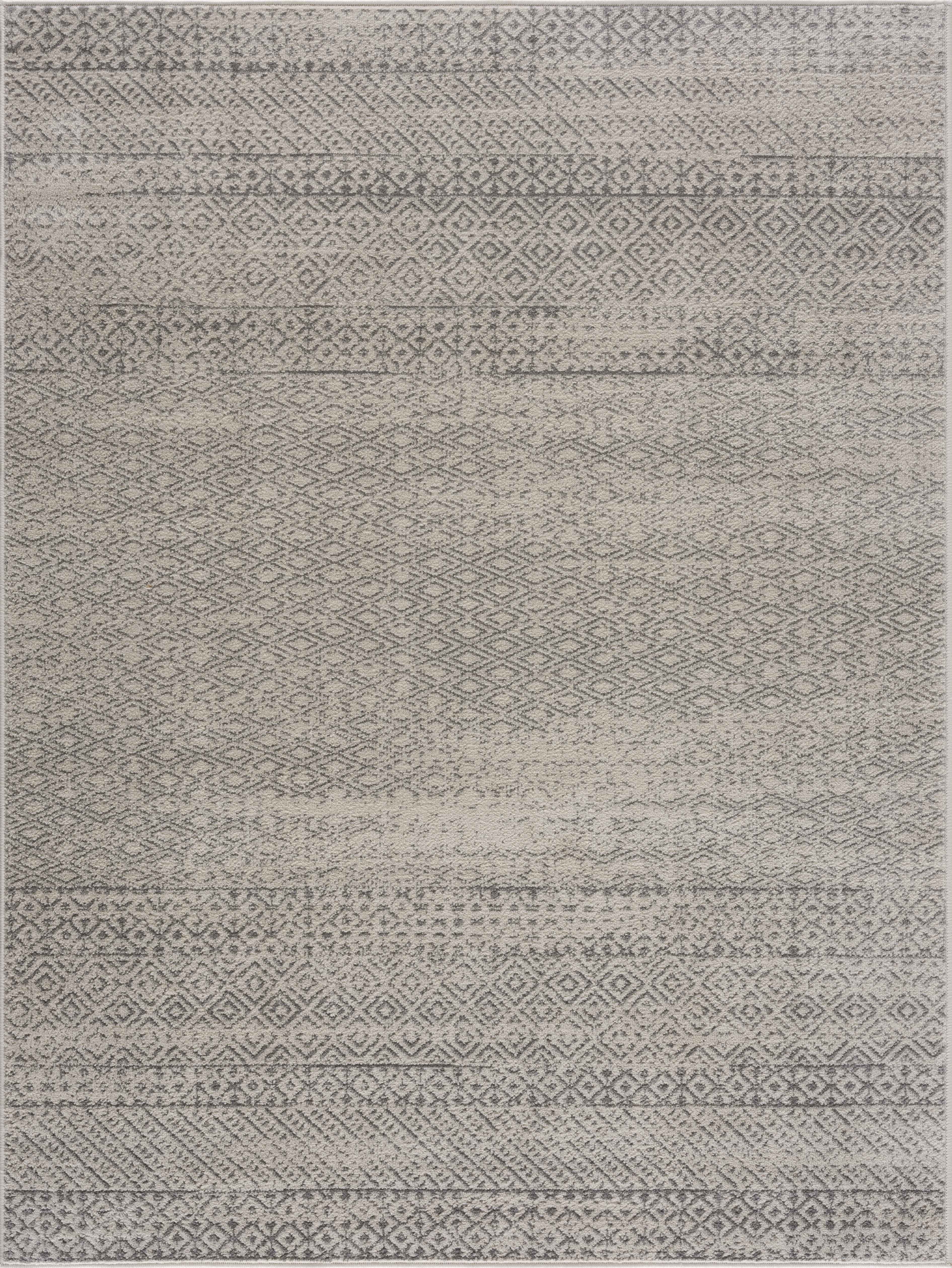Alfombra azteca Tigri en color marfil y gris 2317 - Oferta
