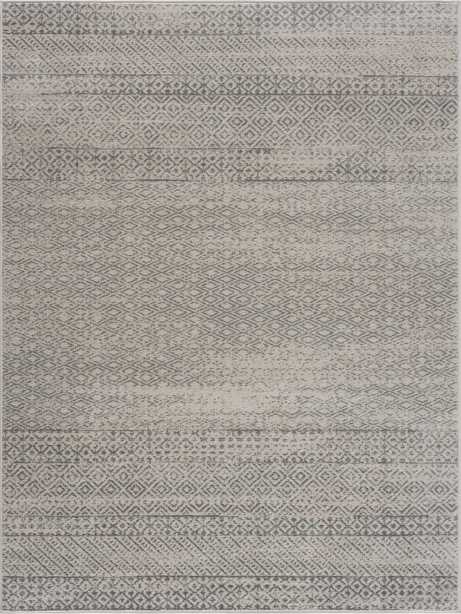 Alfombra azteca Tigri en color marfil y gris 2317 - Oferta