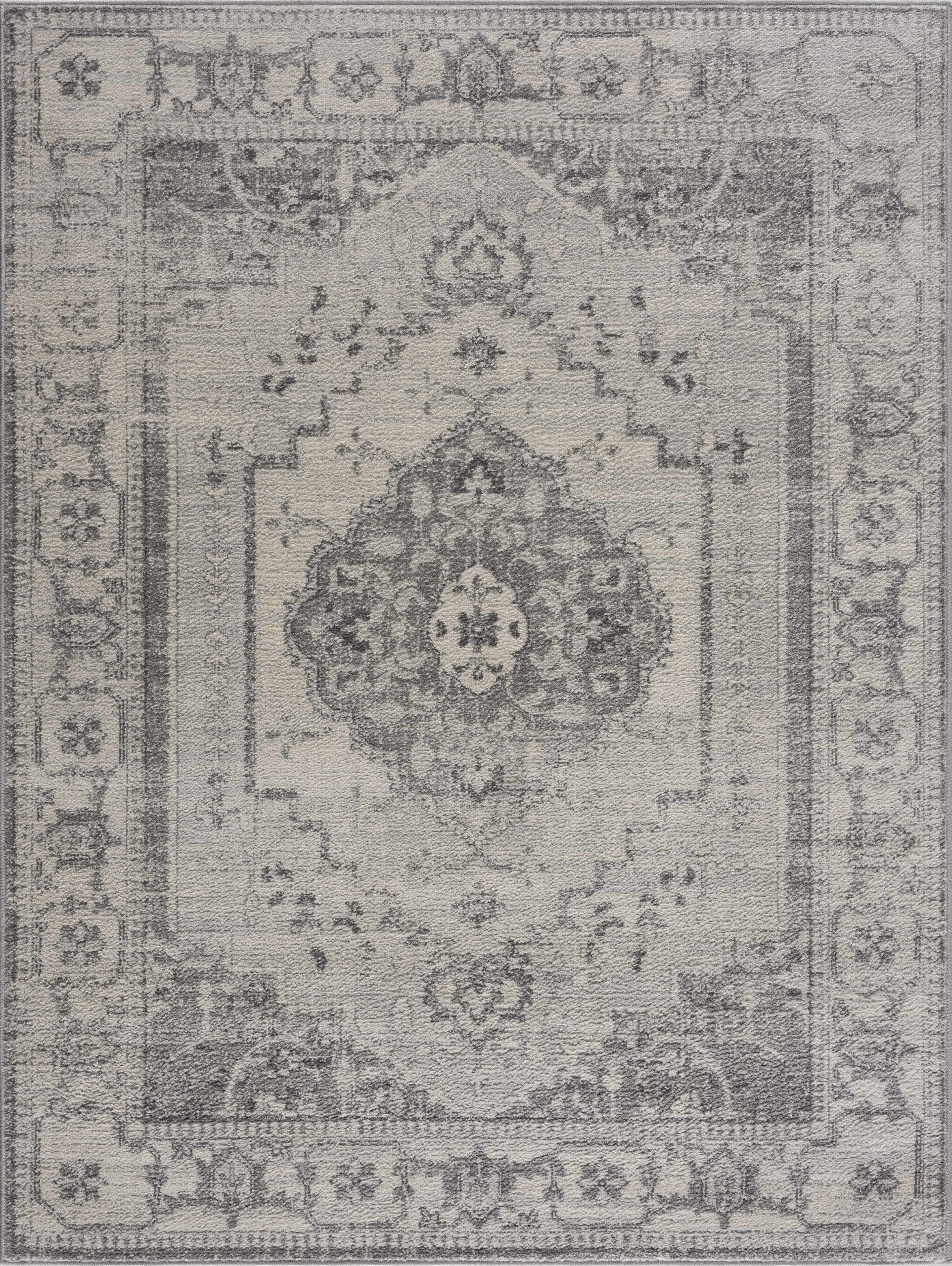 Alfombra Tigried color marfil y gris 2315 - Liquidación