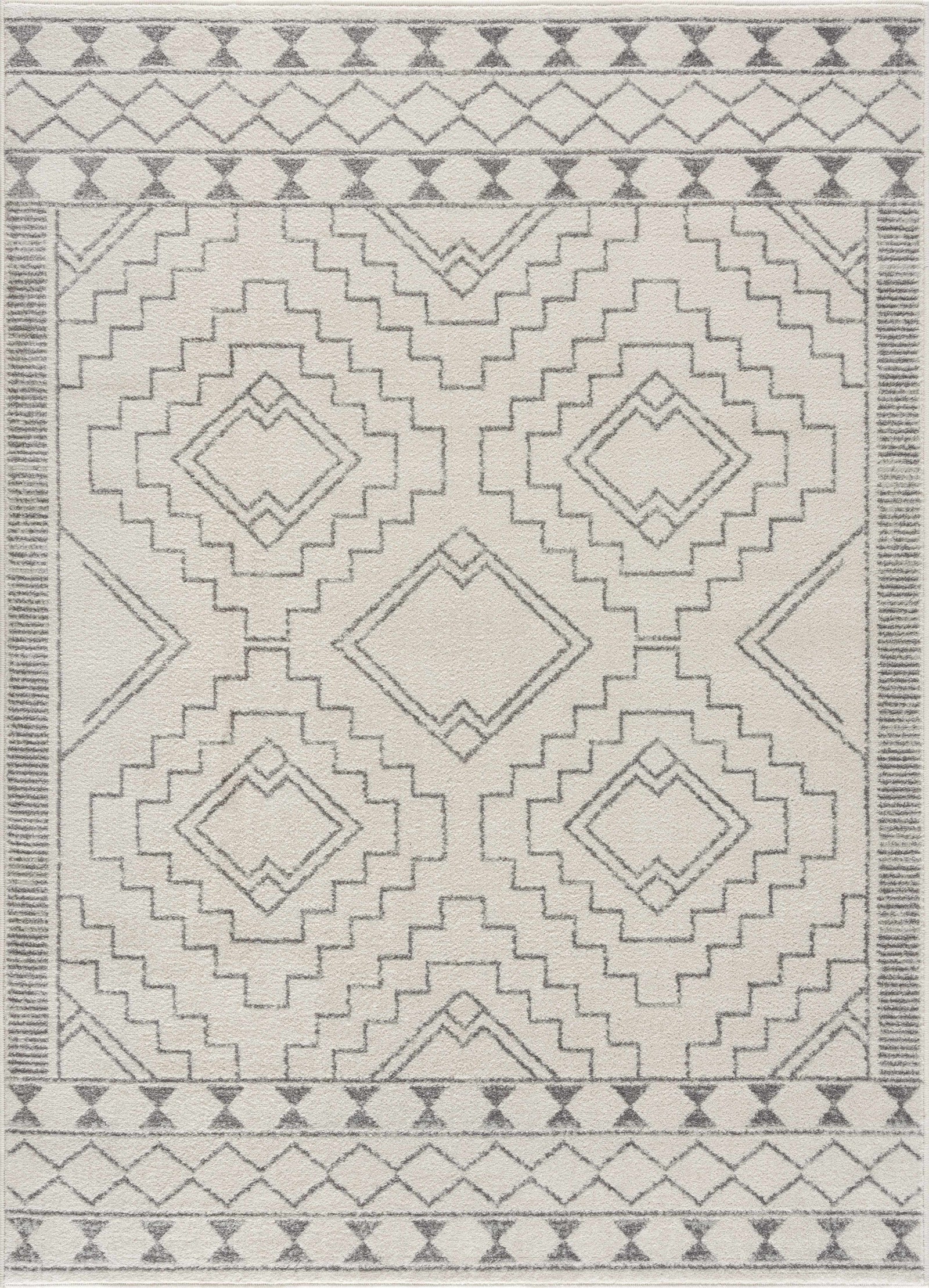 Alfombra tribal color marfil KMRSH-4614 - Oferta