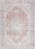 Alfombra lavable vintage Leeston en color crema óxido - Oferta