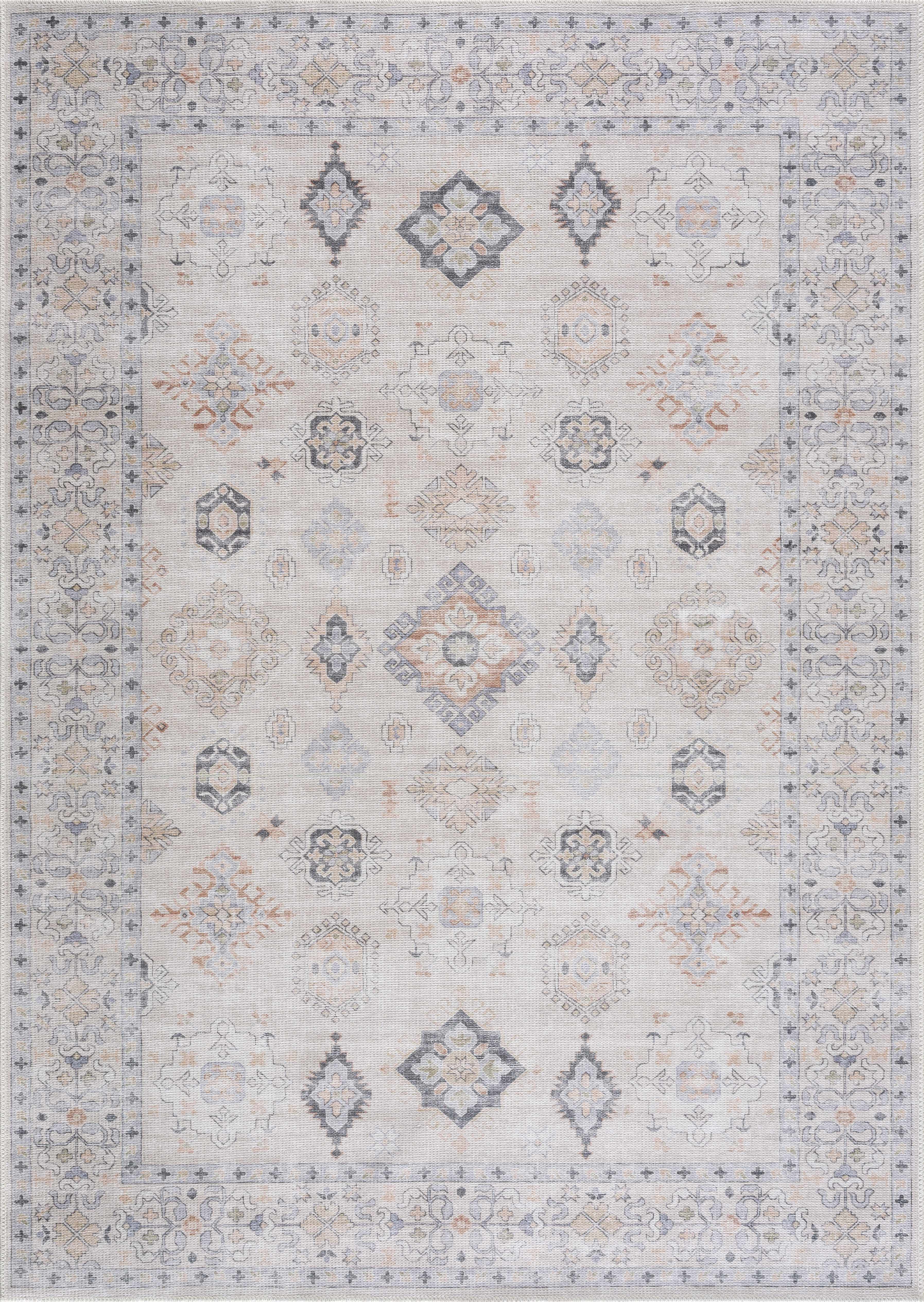 Alfombra lavable vintage Beckett beige - Liquidación