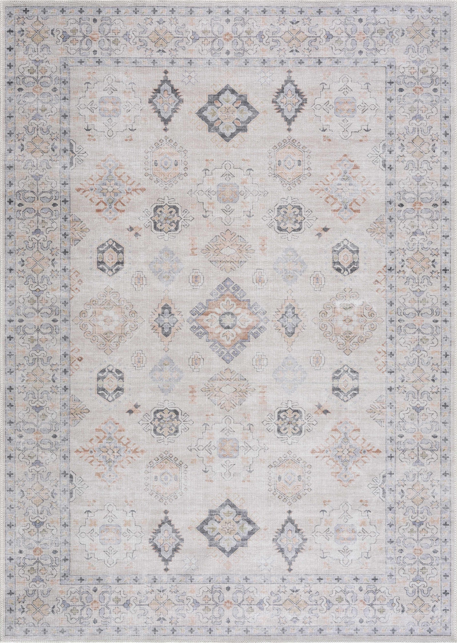 Alfombra lavable vintage Beckett beige - Liquidación