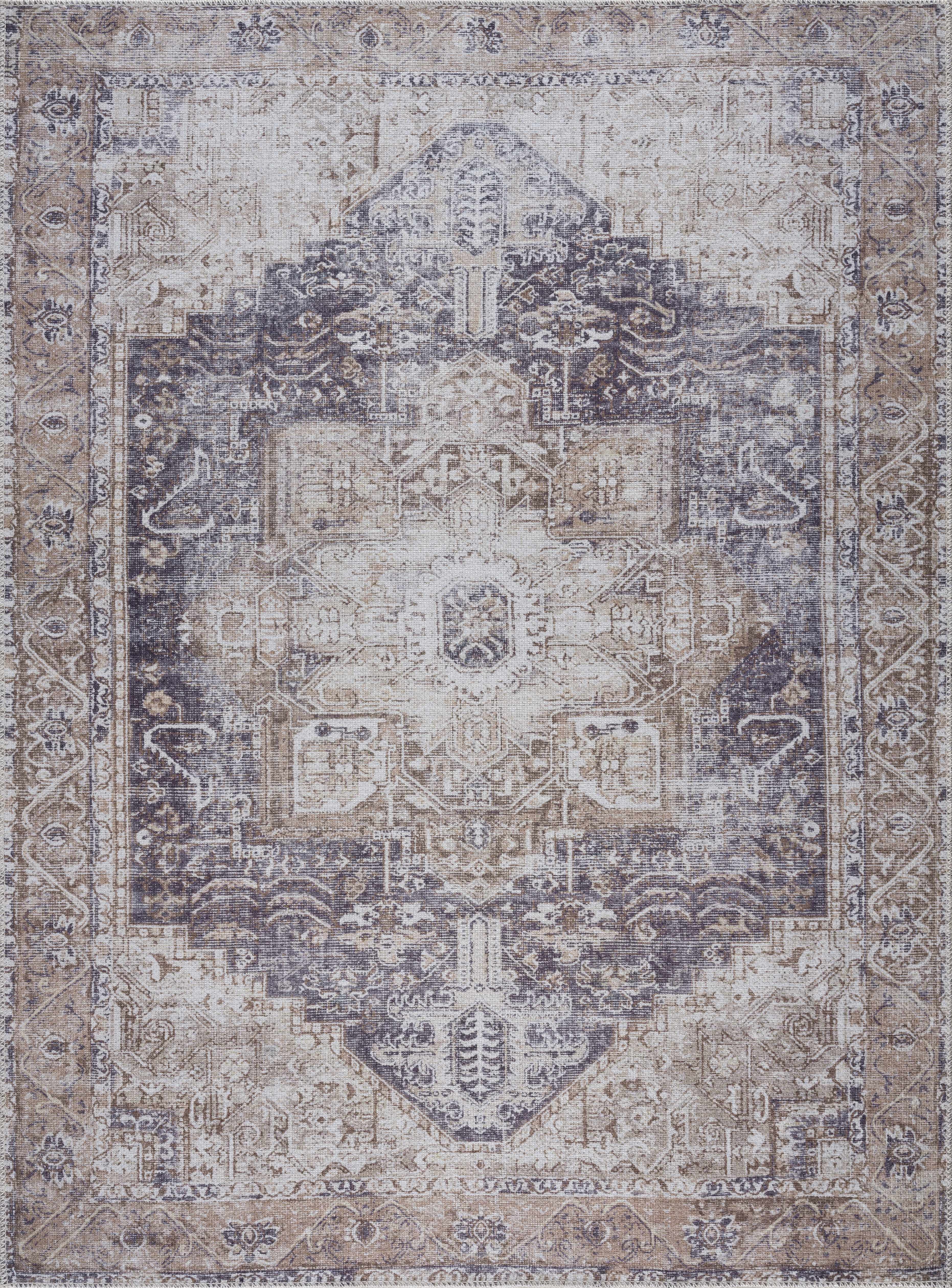 Alfombra lavable beige Rosman - Edición limitada