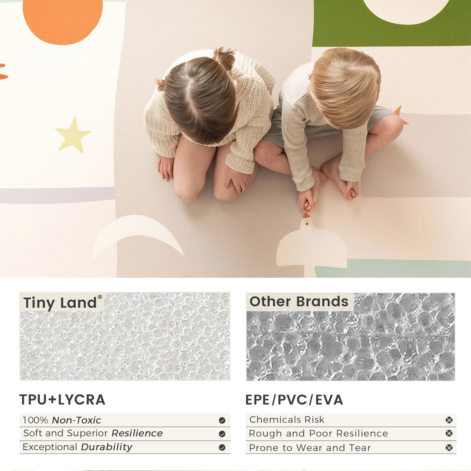 Tiny Land Double-Sided Baby Playmat Forest Track Wonder