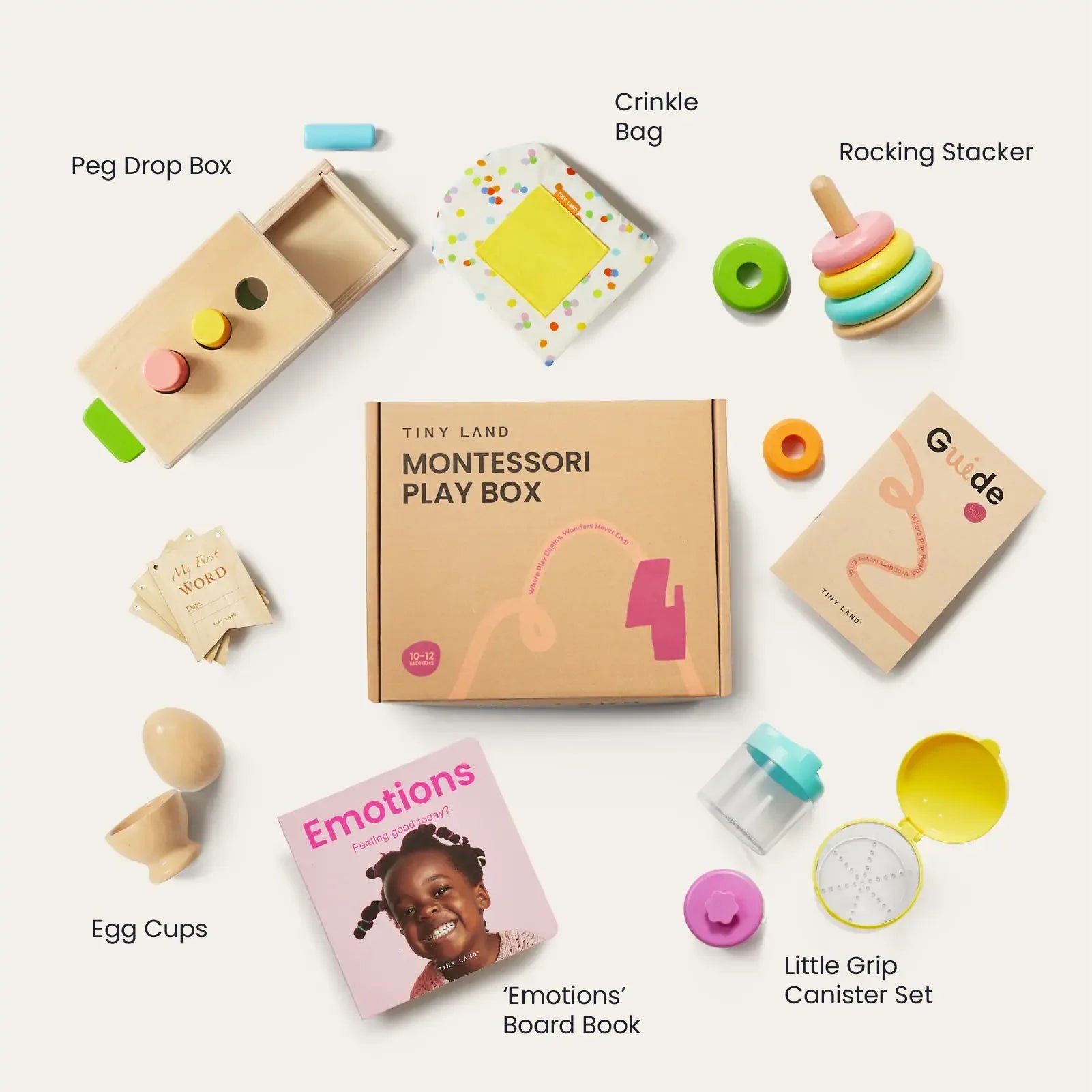 Tiny Land Montessori Toys Set for Infants (10-12 month)