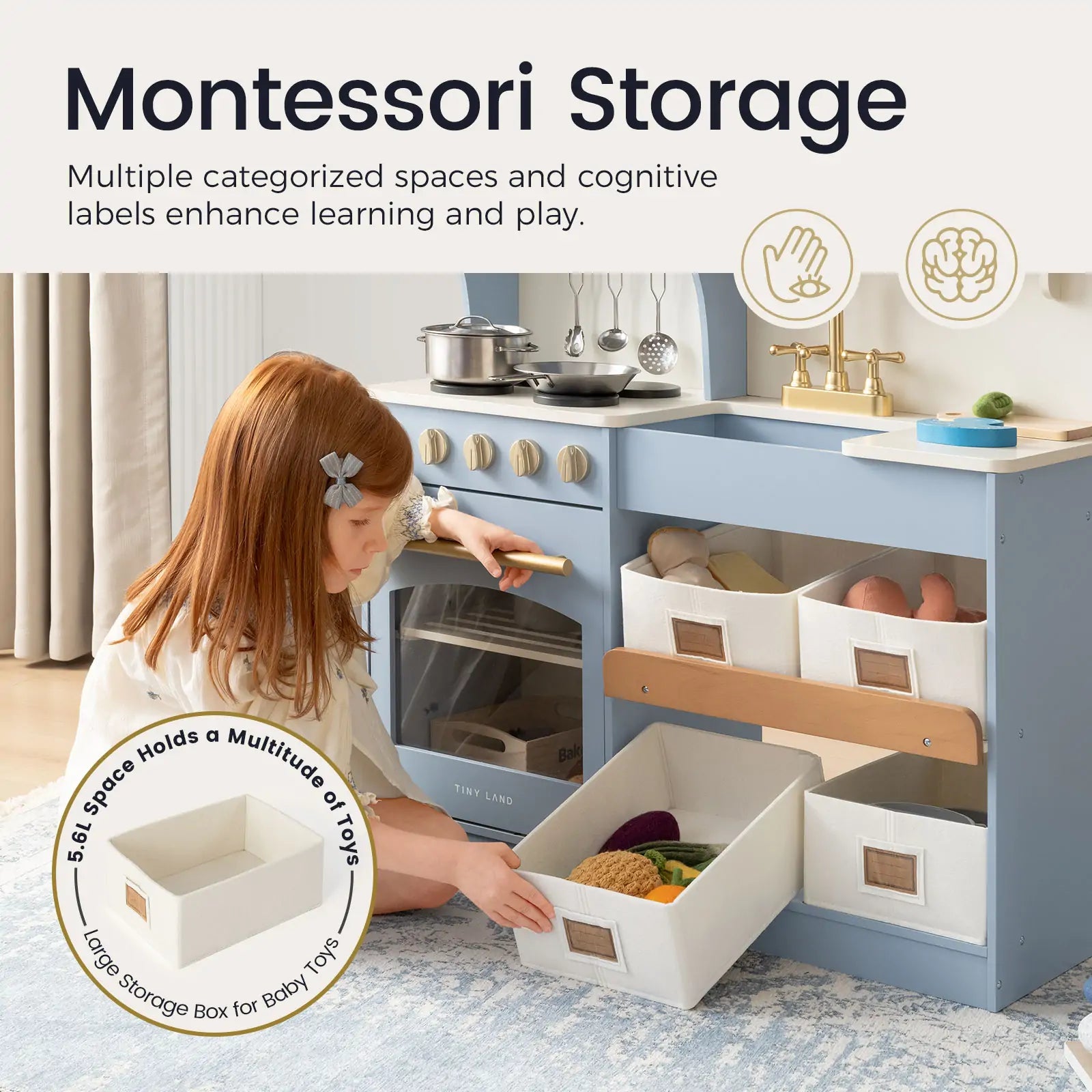 Tiny Land Serenity Play Kitchen - Lagoon Blue