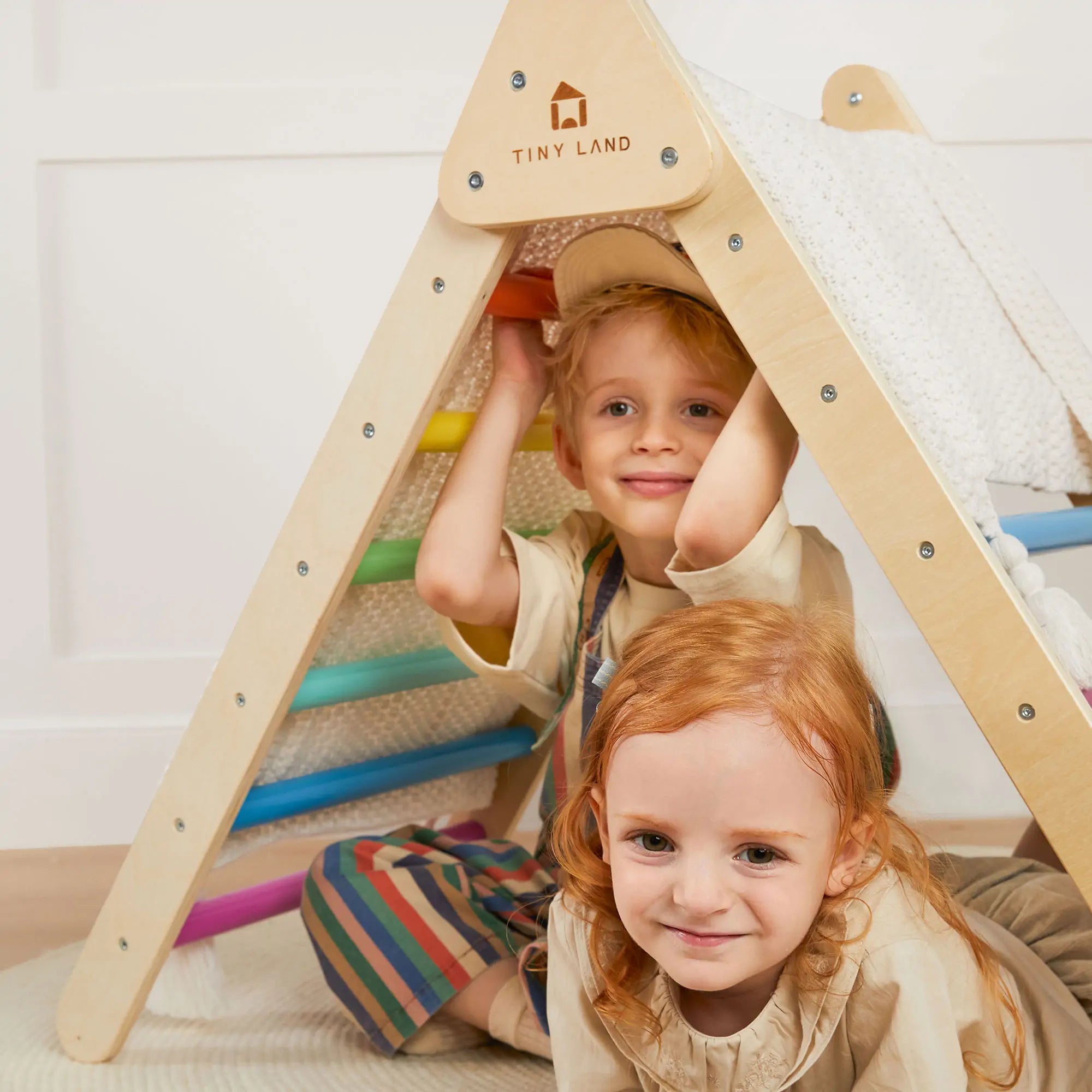 Tiny Land 7-in-1 Rainbow Climbing Set with Play Pad