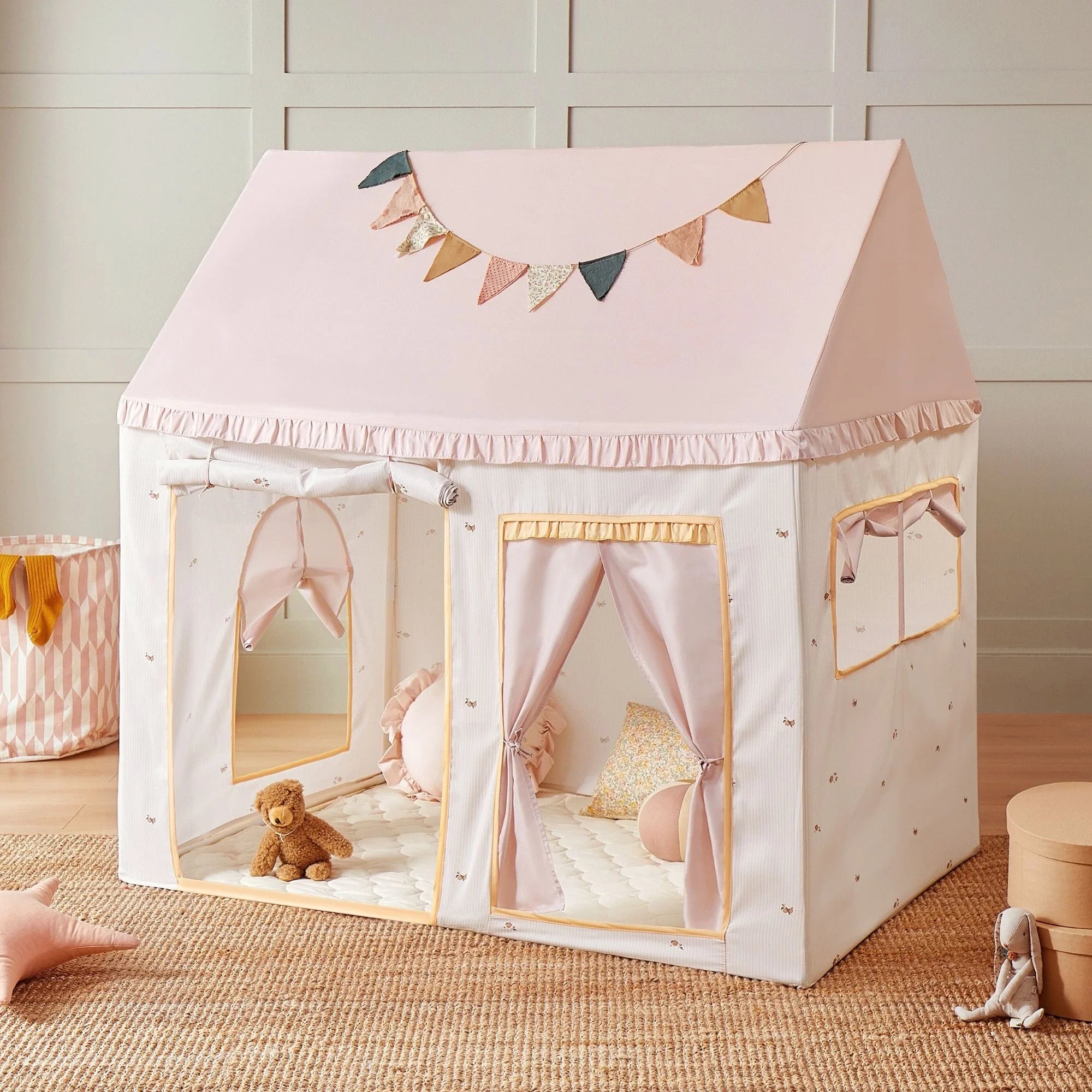Tiny Land Sweet Citrus Kid's Play Tent -  Creamy white/pink
