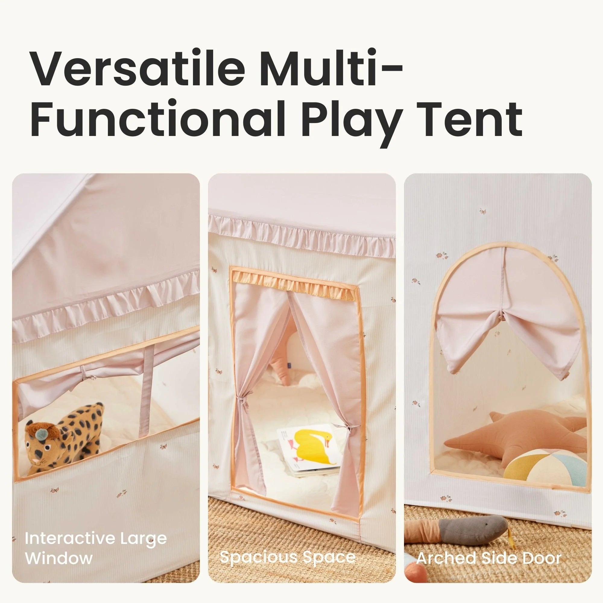 Tiny Land Sweet Citrus Kid's Play Tent -  Creamy white/pink