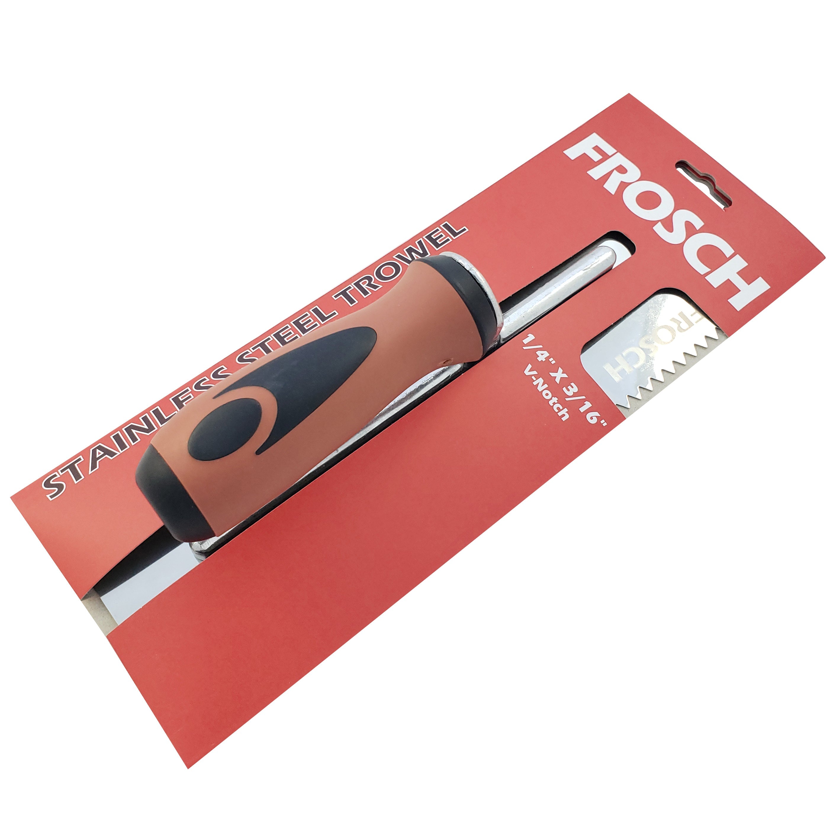 Stainless Steel V-Notch Trowel - 1/4" X 3/16"