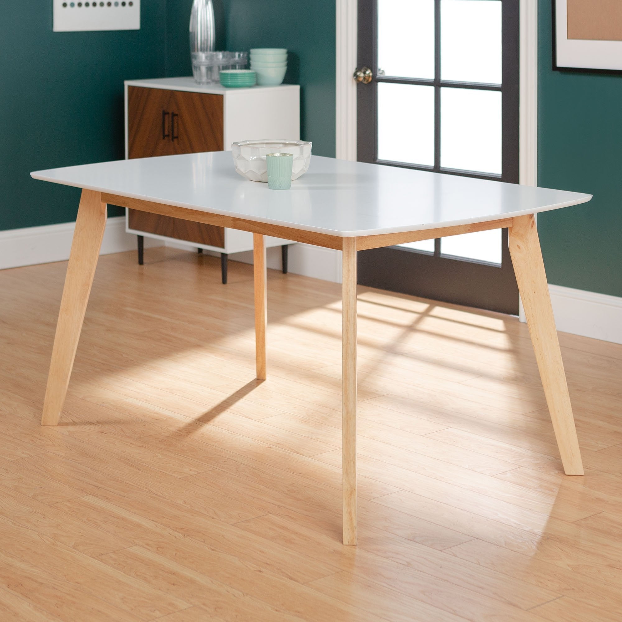Mesa de comedor moderna retro de mediados de siglo
