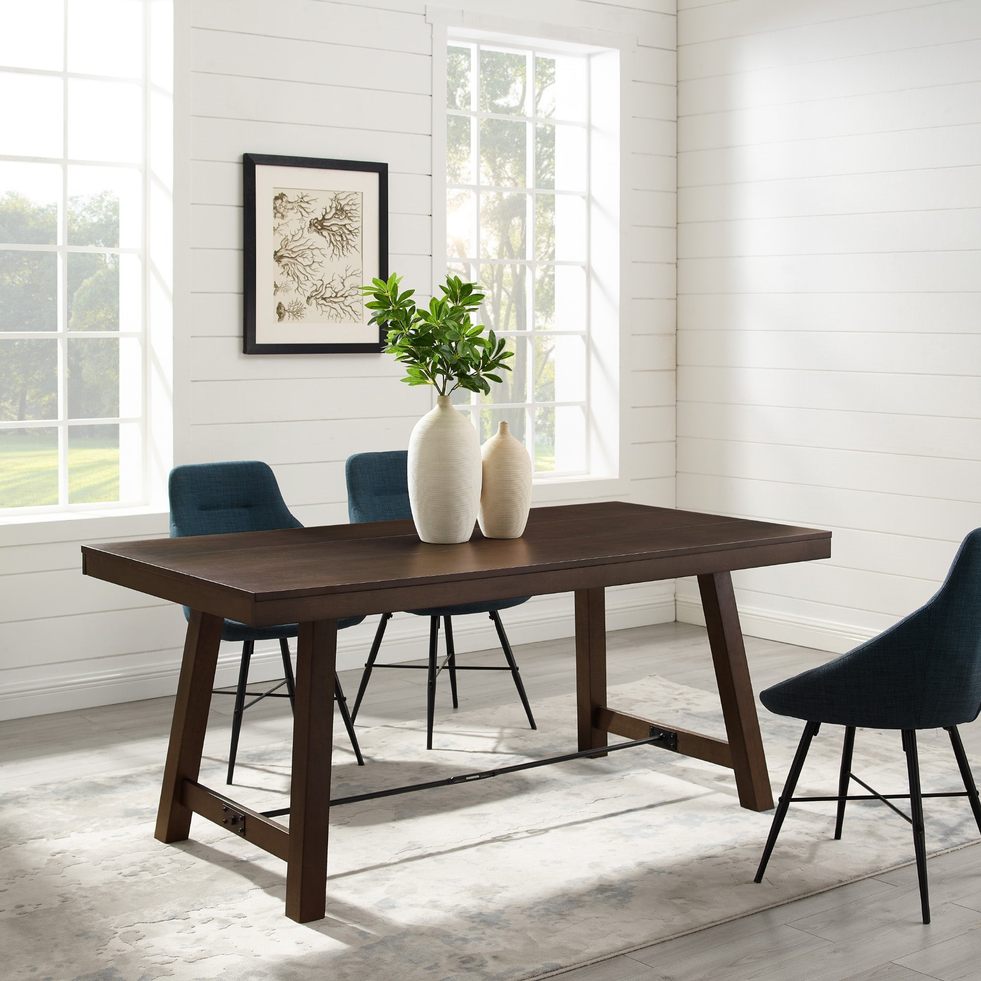 Mesa de comedor con caballete de 70"