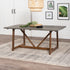 Mesa de comedor con caballete de madera maciza Brennan