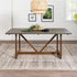 Mesa de comedor con caballete de madera maciza Brennan
