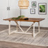 Mesa de comedor con caballete de madera maciza Brennan