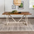 Mesa de comedor con caballete de madera maciza Brennan