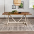 Mesa de comedor con caballete de madera maciza Brennan
