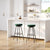 Juego de taburetes de bar con asiento giratorio Glam de 2 piezas Twyla