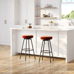 Juego de taburetes de bar con asiento giratorio Glam de 2 piezas Twyla