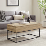 Mesa de centro elevable moderna de madera y metal de 40 pulgadas de Tyson