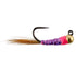 3 Pack Tungsten Bead Hot Spot Purple Perdigon Tactical Jig Spanish Czech Euro Nymph Fly - Hook  Size 14