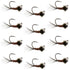 Tungsten Bead Pheasant Tail Tactical Jig Czech Nymph Euro Nymphing Fly - 1 Dozen Flies Size 14