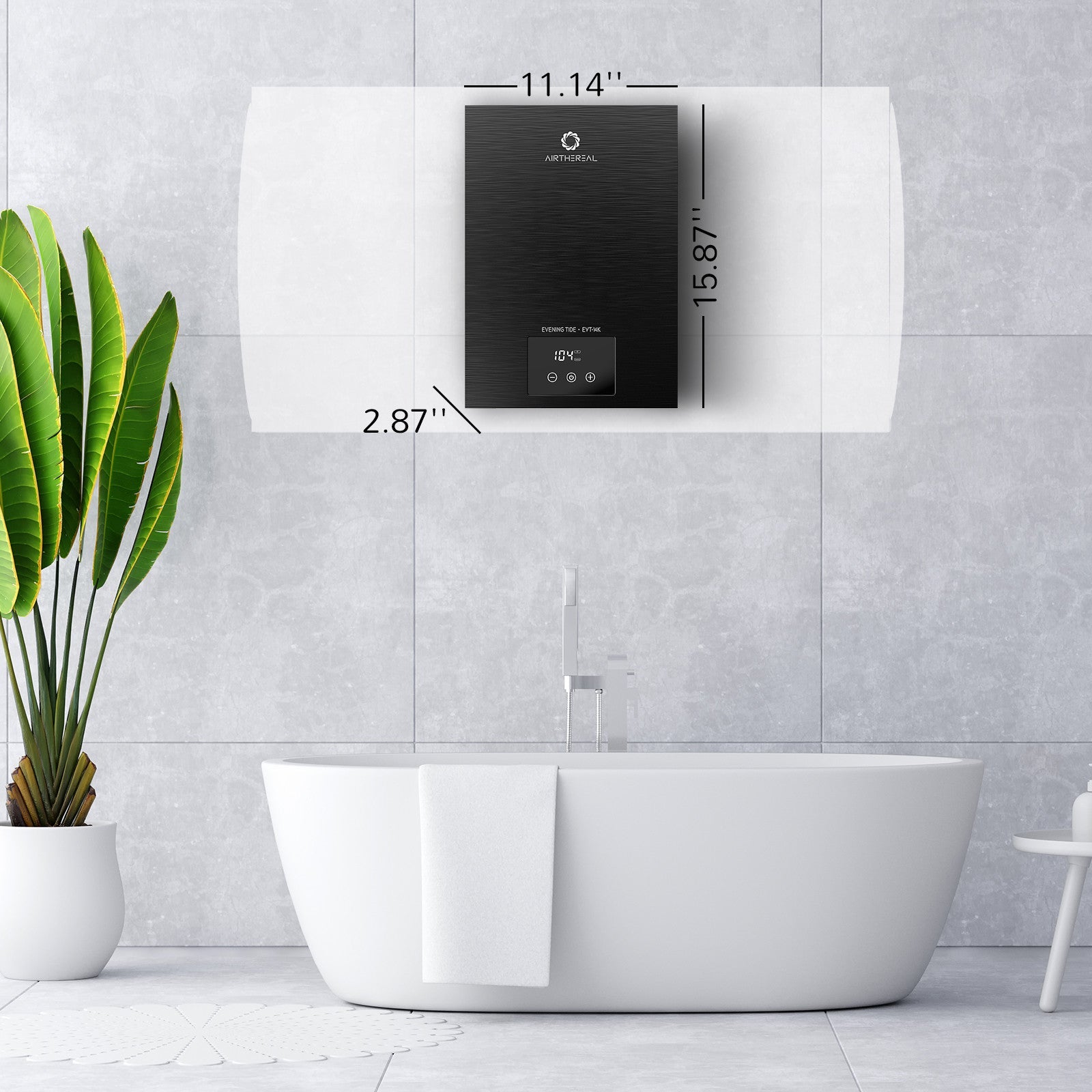 Calentador de agua eléctrico sin tanque de 14 kW