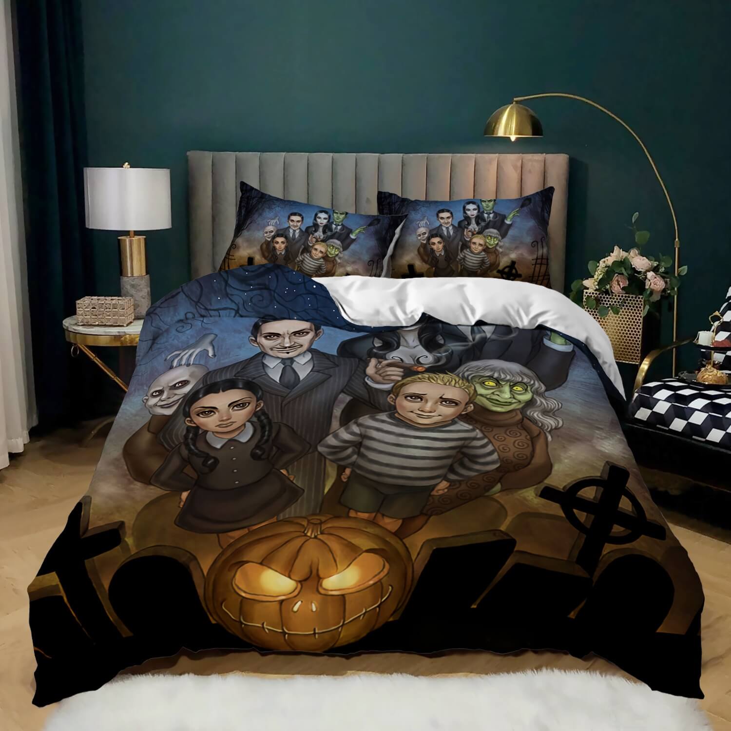 The Addams Family Bedding Set Quilt Cover Without Filler