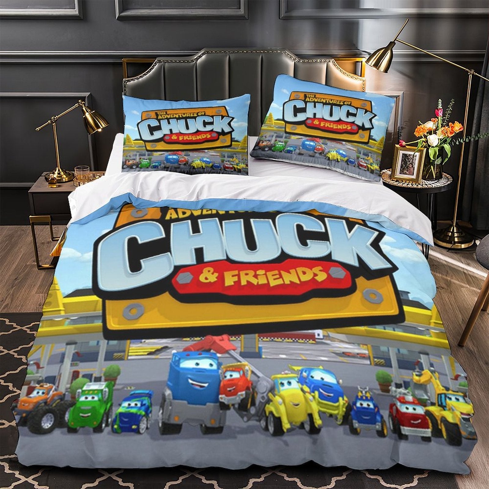 Juego de cama Las aventuras de Chuck y sus amigos, funda nórdica sin relleno