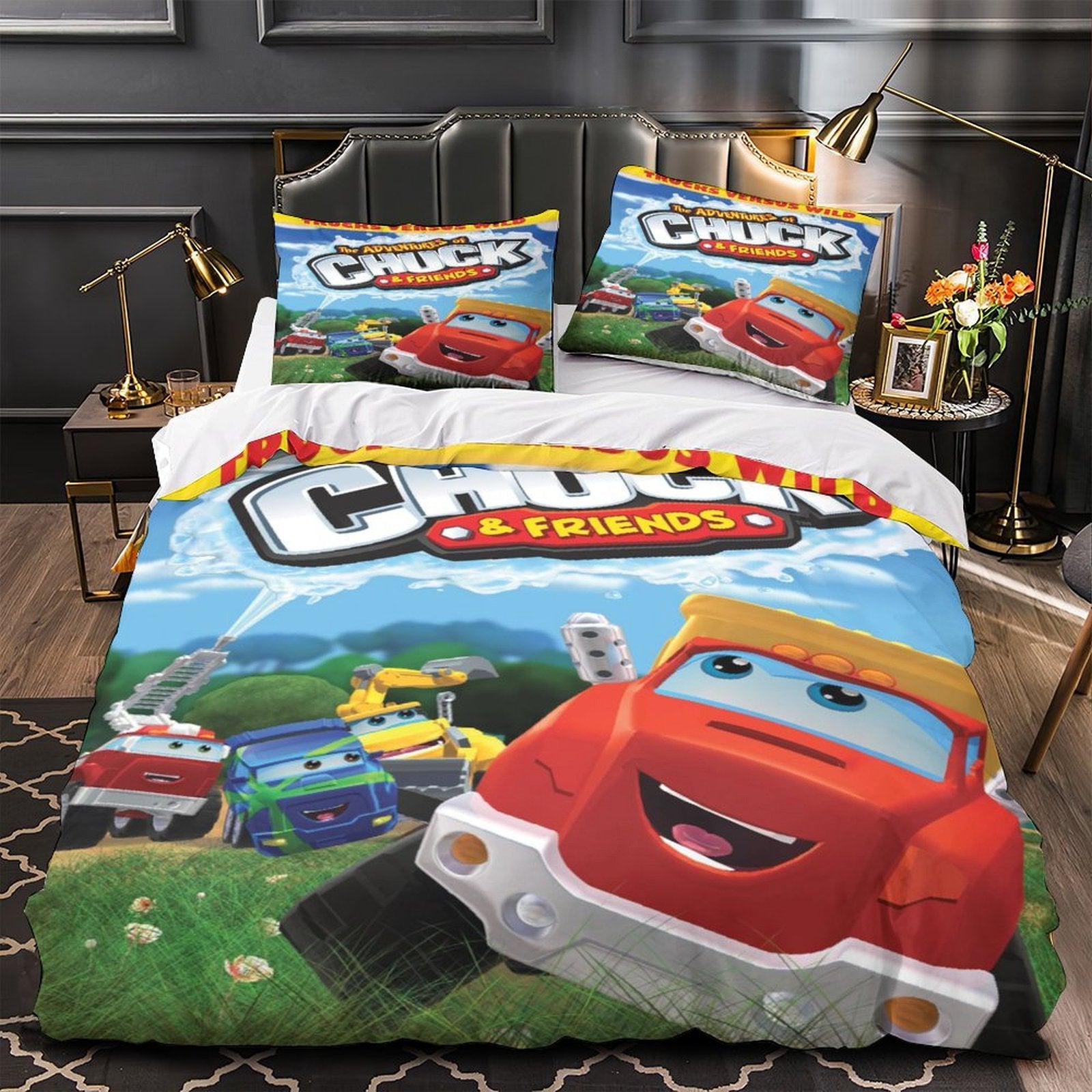 Juego de cama Las aventuras de Chuck y sus amigos, funda nórdica sin relleno
