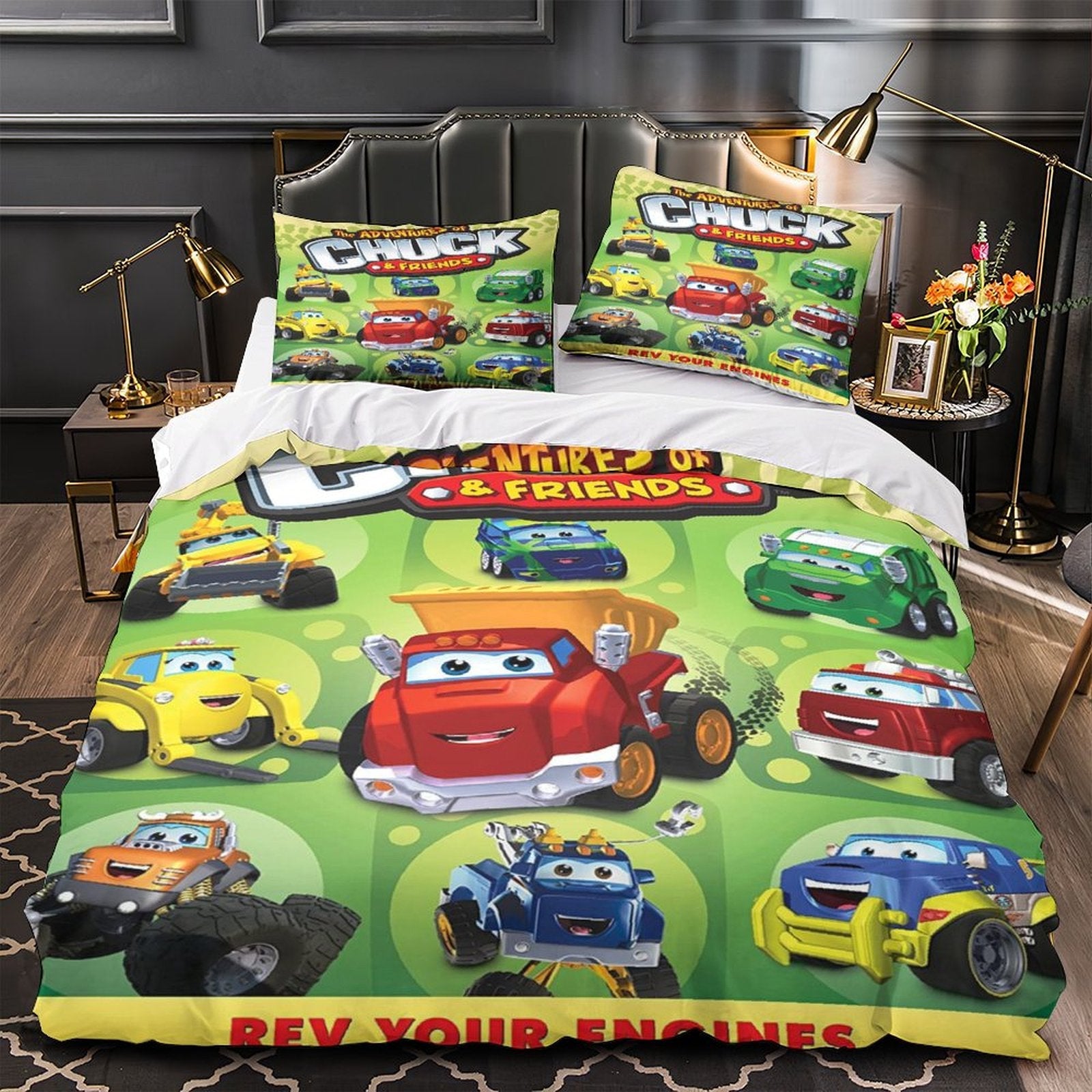 Juego de cama Las aventuras de Chuck y sus amigos, funda nórdica sin relleno