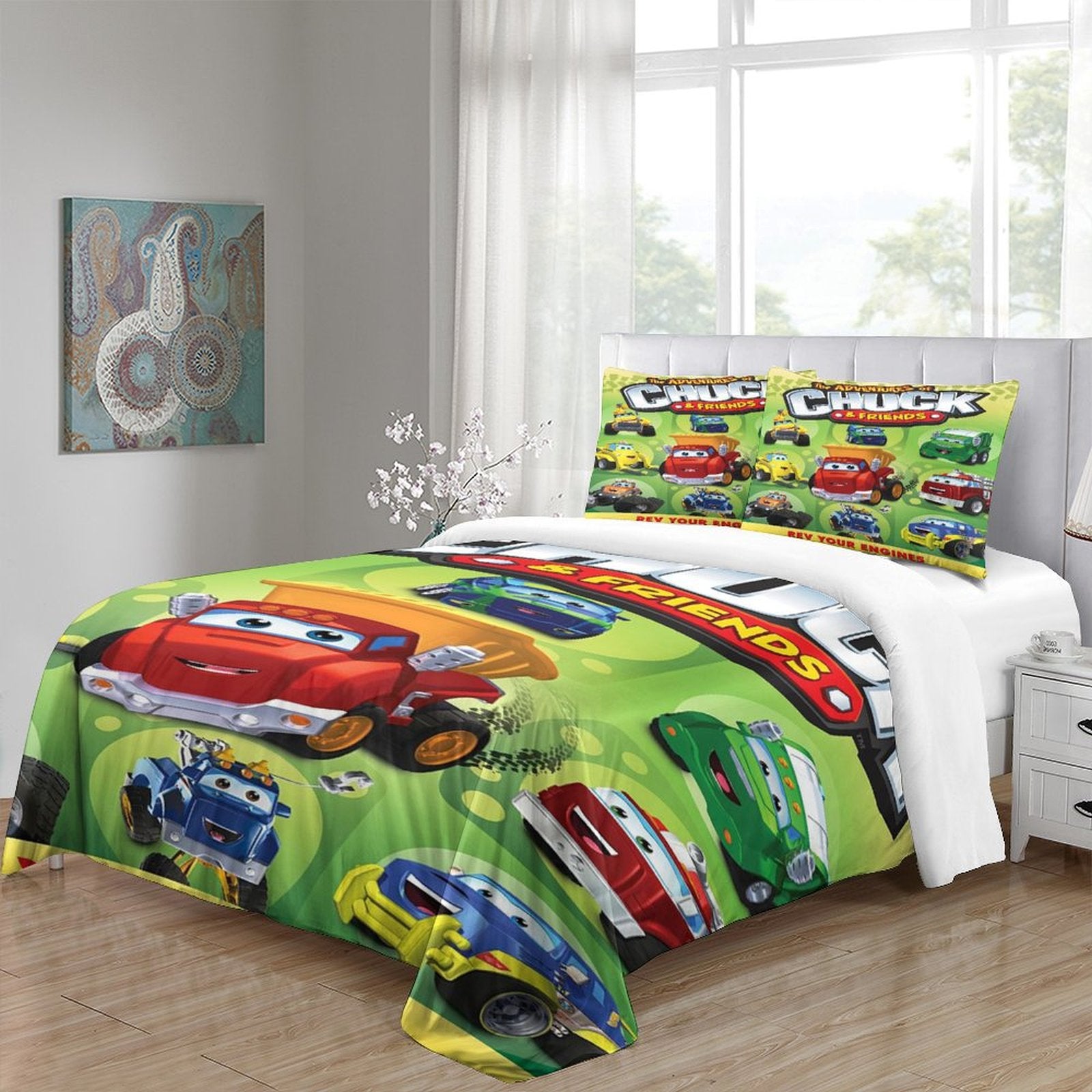 Juego de cama Las aventuras de Chuck y sus amigos, funda nórdica sin relleno